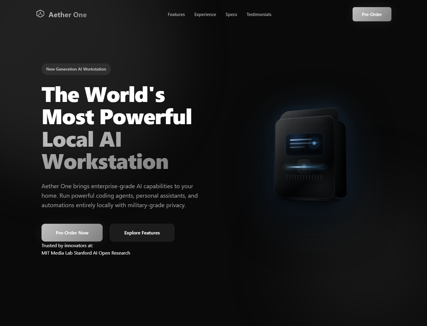 Aether One Product Page